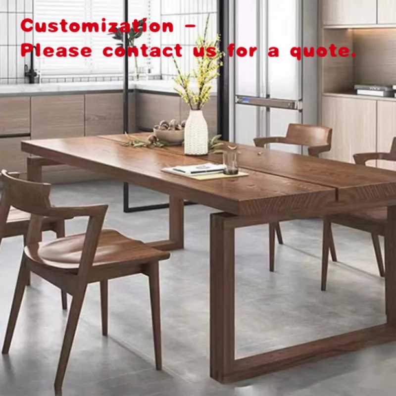 custom.Modern Furniture  Furniture Rectangular Dining Table Solid Wood Table 6 Seats