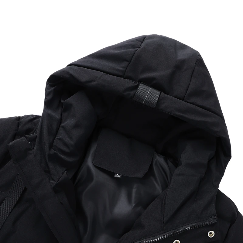 Puffer Jacket Men Thick Warm Winter Jackets Hooded Long Coats Fashion Casual Cotton Padded Parkas Man Outwear Clothing Top