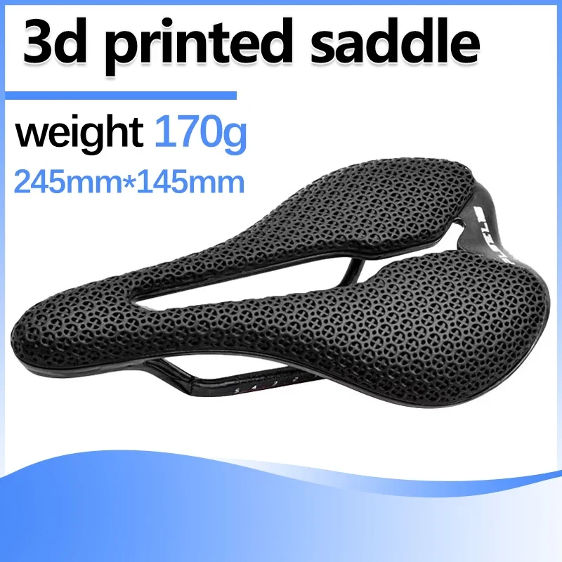 3d Printed Saddle Lightweight Carbon Fiber Super Comfortable Bike Seat Hollow Breathable Bicycle Saddle Cushion for MTB Road