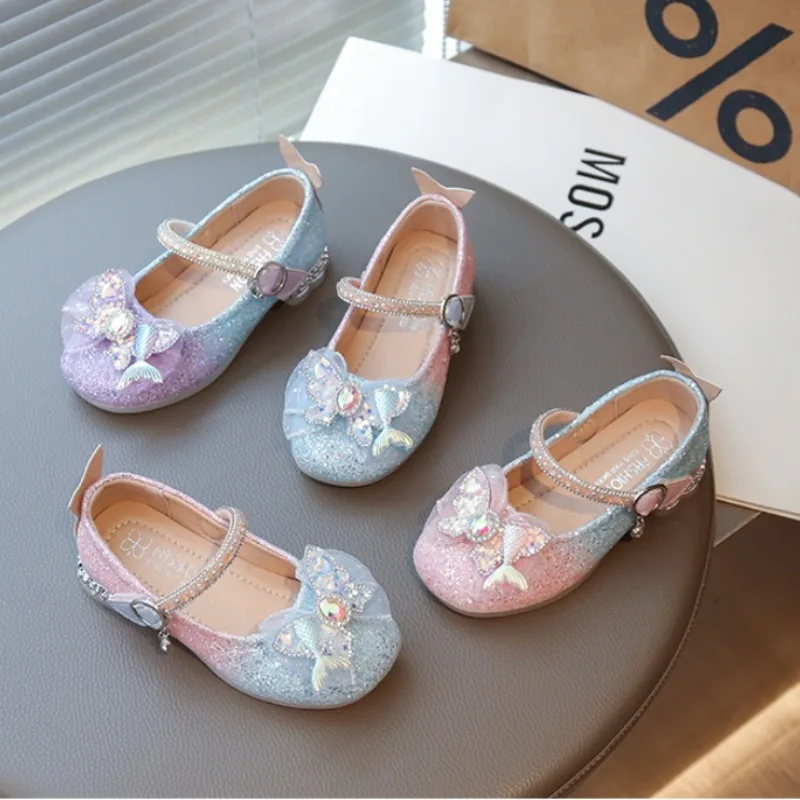 2026 Fashion Elegant Soft Sole Anti-slippery Versatile Dress Leather Shoe for Party Autumn New Children Princess Shoes for Girls