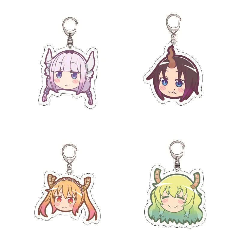 

Anime Miss Kobayashi's Dragon Maid Acrylic Pendant Keychains Tohru Accessories Car Key Chain Key Ring Phone Bag Hanging Jewelry