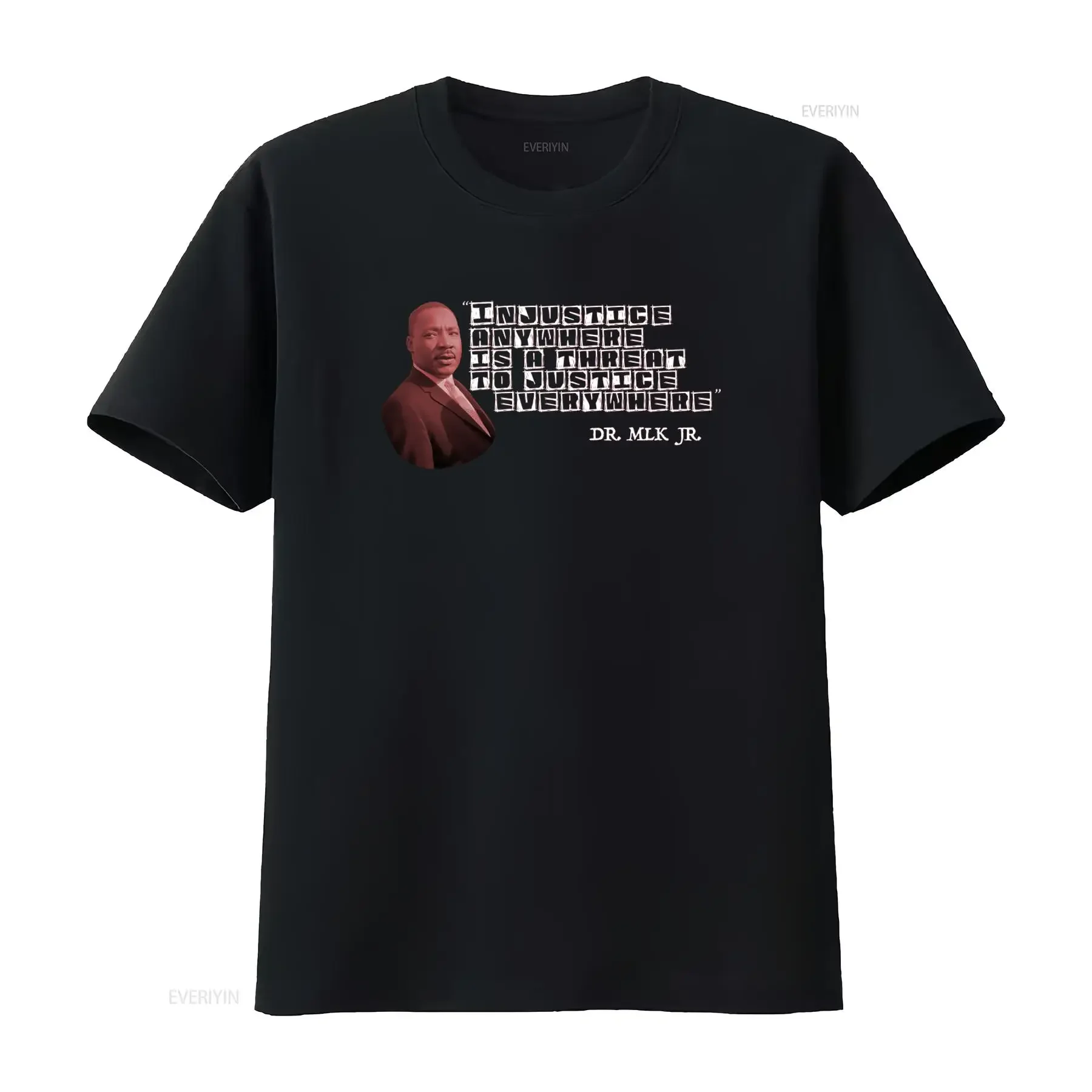 MLK Quote T shirt Injustice Anywhere is a Threat To Justice Everywhere Black History Civil Rights Activist Design vintage