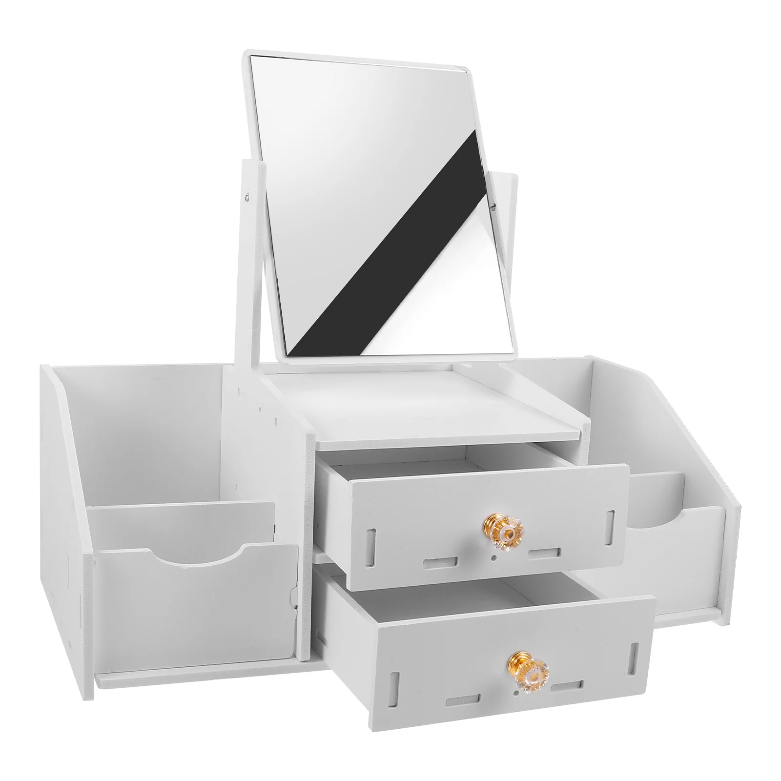 Storage Box Makeup Organizer Bathroom Counter Holder Desktop Holders for Vanity Organizers and Countertop Stool