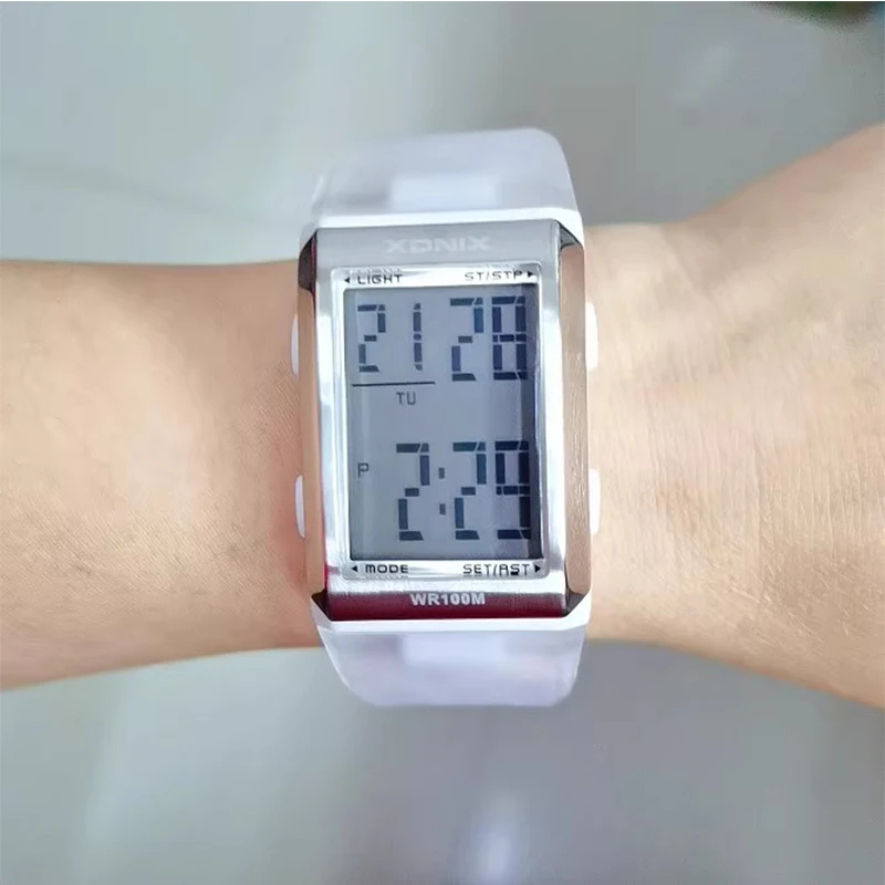 XONIX New Led Electronic Watch Women's Elegant Sports Multifunctional Simple Waterproof Watch Student Watch Alarm FN