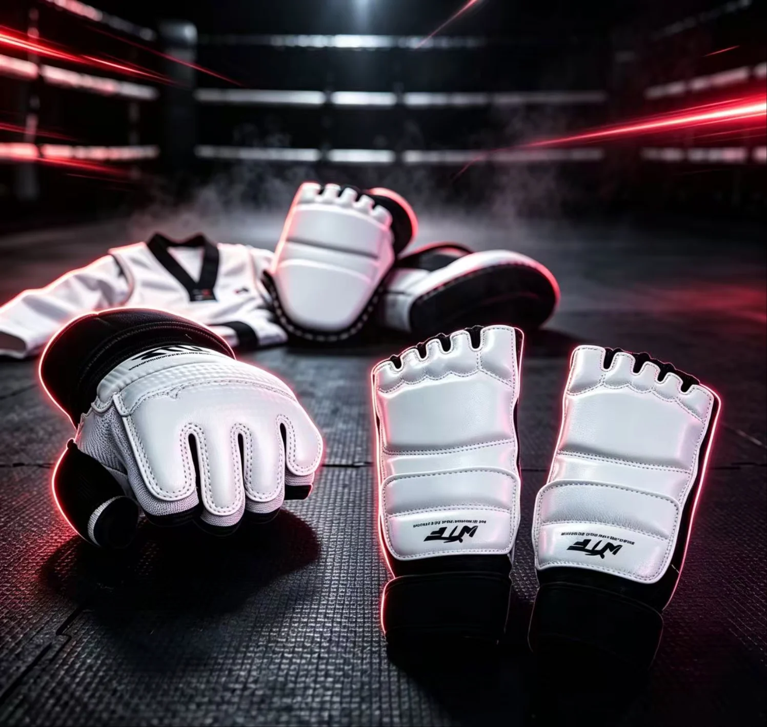 Muay Thai gloves, Taekwondo hand and foot guards, protective gear for adults and children, fighting for teenagers, Taekwondo tra