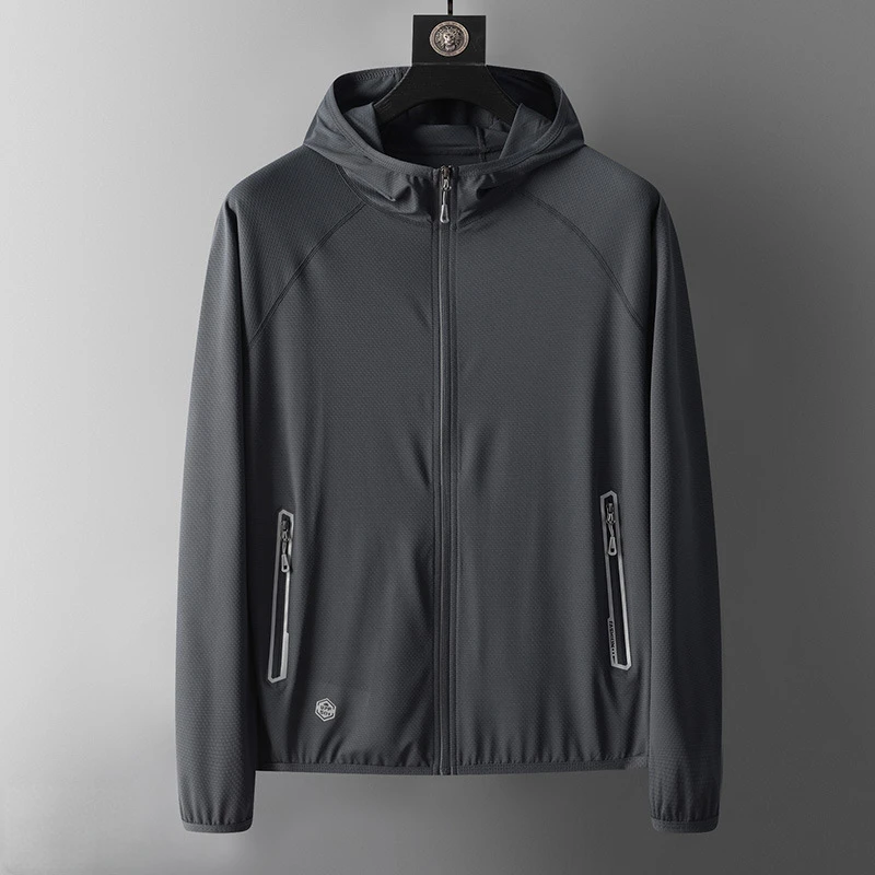 2024 New Summer Fashion Thin Sun Protection Clothing Men\'s Outdoor Breathable Sun Protection Clothing Men\'s Skin Windbreaker