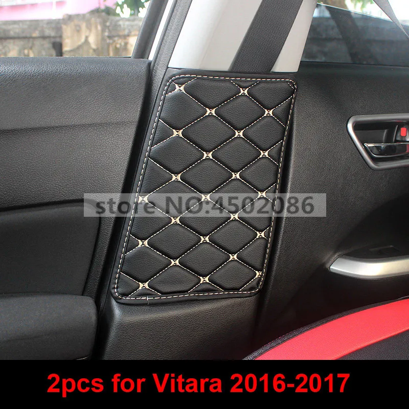 2pcs for SUZUKI Vitara 2016-2017 S-CROSS Alivio Safety belt buckle Protective pad B column protection pad