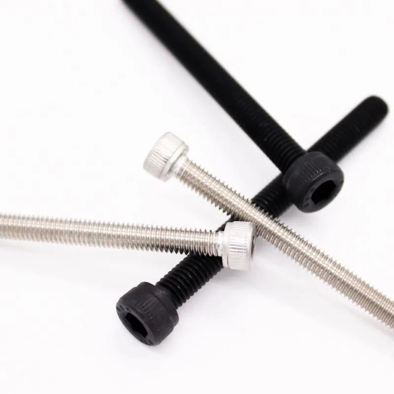 10pcs M3 M4 M5 M6 M8 304 A2 Stainless Steel Black grade 12.9 steel DIN912 Hexagon Hex Socket Head Cap Allen Bolt Screw L=4-150mm - Image 2