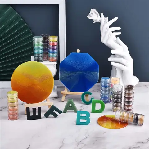 Жемчужный порошок пигмент для эпоксидной смолы SEVENWELL 6 цветов