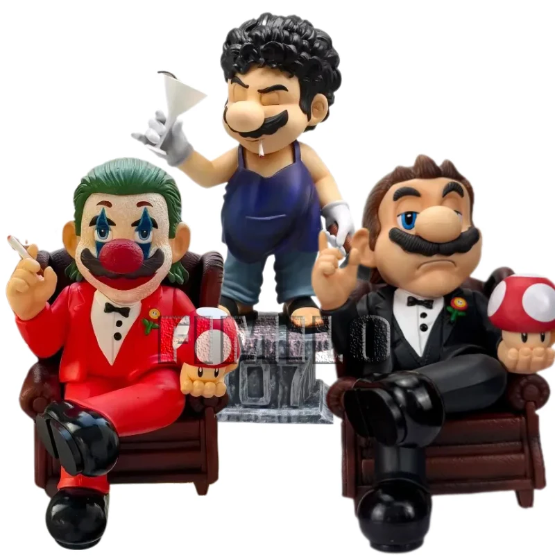 

Anime Mario Game Figures GK Godfather Mario Maurer Action Figures Plumbers Figurine PVC Collection Model Toys Birthday Doll Gift
