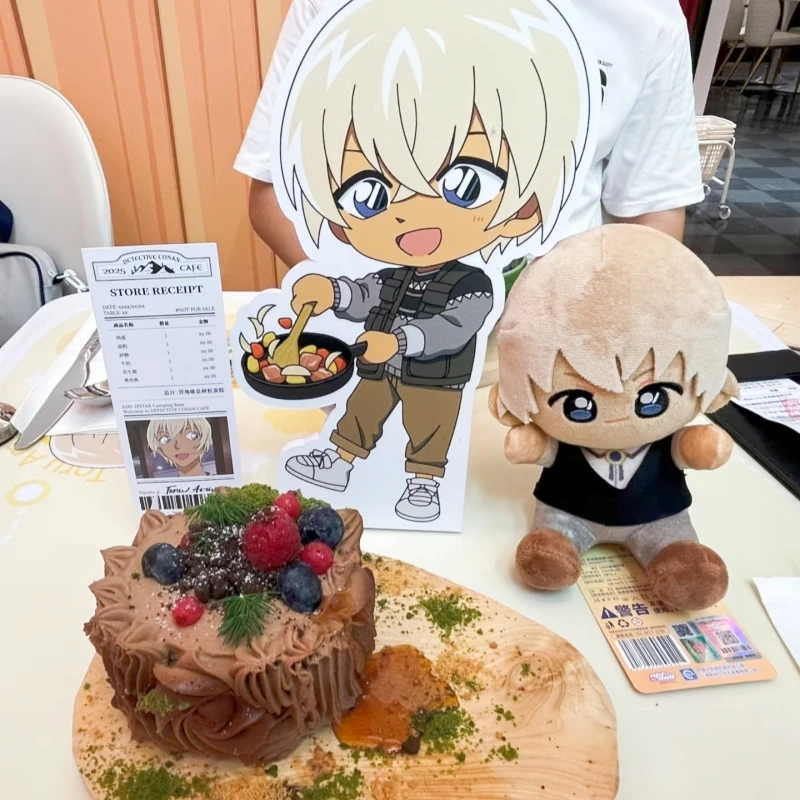 공식 명탐정 코난 애니메이션 주변 상품 귀여운 카이토 키드 쿠도 신이치 모리 란 Q 버전 봉제 인형 15cm 팬들을 위한 휴일 선물