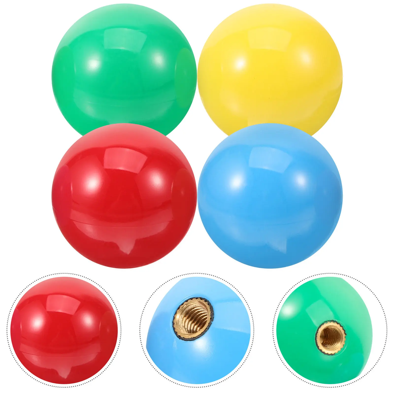 4 Stück Game Stick Ball Head Ersatz-Joystick-Controller, wiederverwendbares Gaming-Zubehör für Spielsimulatoren, tragbarer Griff für Konsolen