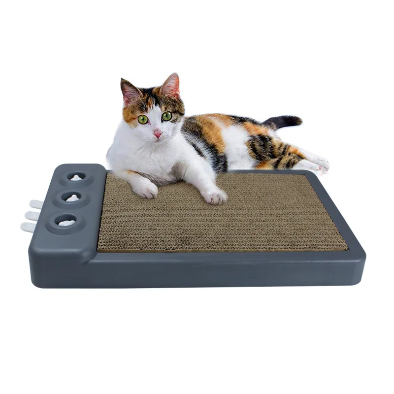 

Two Sided Corrugated Cat Scratching Board to Play Grinding Claw Relieve Boredom Multi Functional Toy Durable Pet Accessories