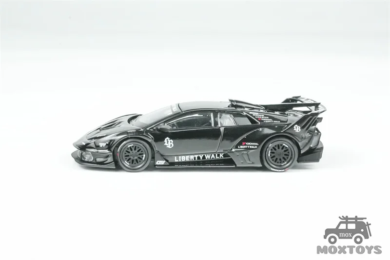 MINI GT 1:64 LB-Silhouette WORKS MURCIELAGO GT Evo Papel Preto/caixa blister Diecast Model Car