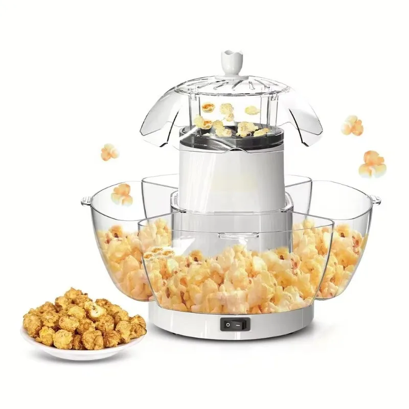Cross-Border EU-Compliant Mini Popcorn Machine 1000W Fully Automatic Mini Popper Home Use DIY Electric Popcorn Maker