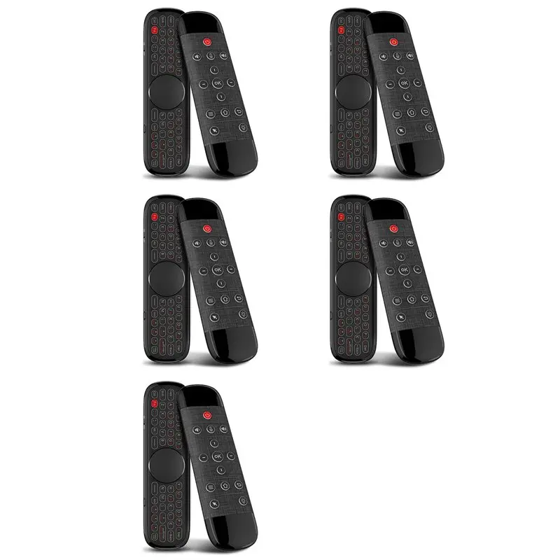 5X Q40 Voice Remote Control 2.4G Wireless Keyboard Air Mouse IR Learning Micro-Type Gyro Backlit Black-A86G