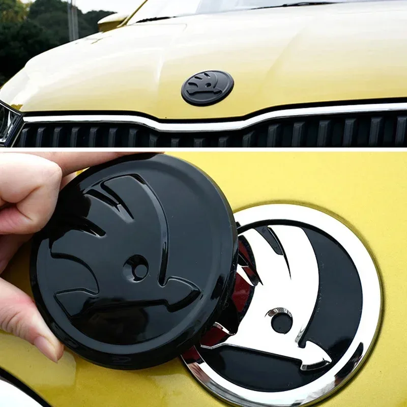 

Автомобильный значок на передний капот, эмблема заднего багажника, сменная наклейка для Skoda Yeti VRIS Rapid Octavia a5 a7 Kodiaq Karoq Kamiq Fabia