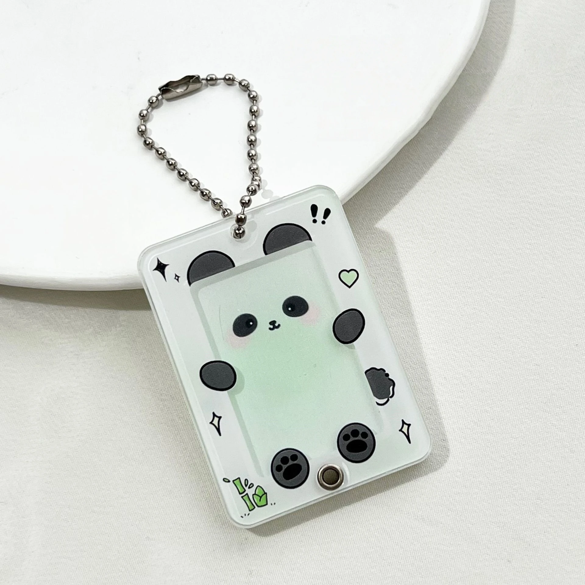 Photo Organizer Keychain Cute Animal Photo Frame Keychain Slide Photo Keychain Crystal Clear For Bag Personal Keepsake Keys