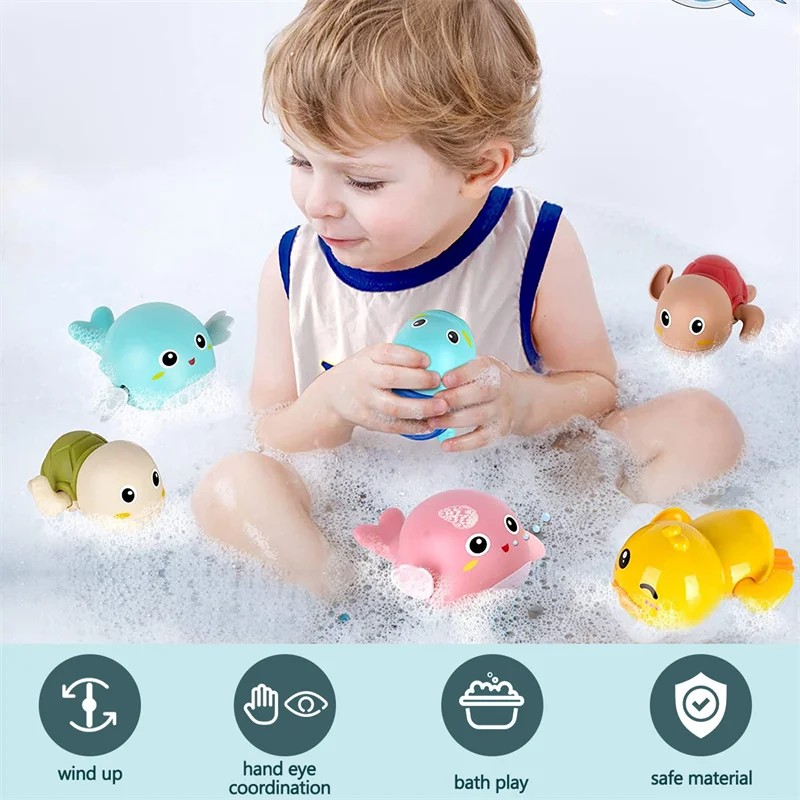 Baby Bath Toys For Children New Baby Bath Swimming Bath Toy Cute Frogs Clockwork Bath Toy brinquedos infantil игрушки для детей