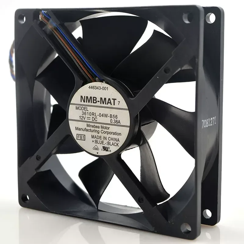 NMB-MAT 3610RL-04W-B56 9CM 12V 0.38A 9025 4-wire PWM Chassis Cooling Fan for Computer Server Rack