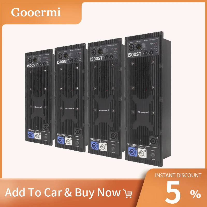 Gooermi модуль усилителя мощности Board1 * 1500 Вт Профессиональный с кнопкой регулировки громкости переключателя мощности для сценического диджея