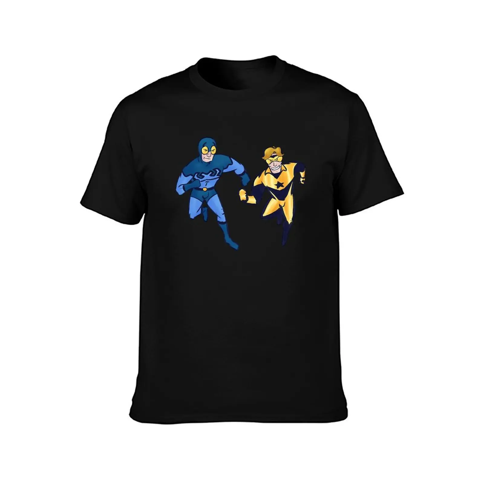 booster gold and blue beetle T-Shirt Stain Resistant Casual Tee