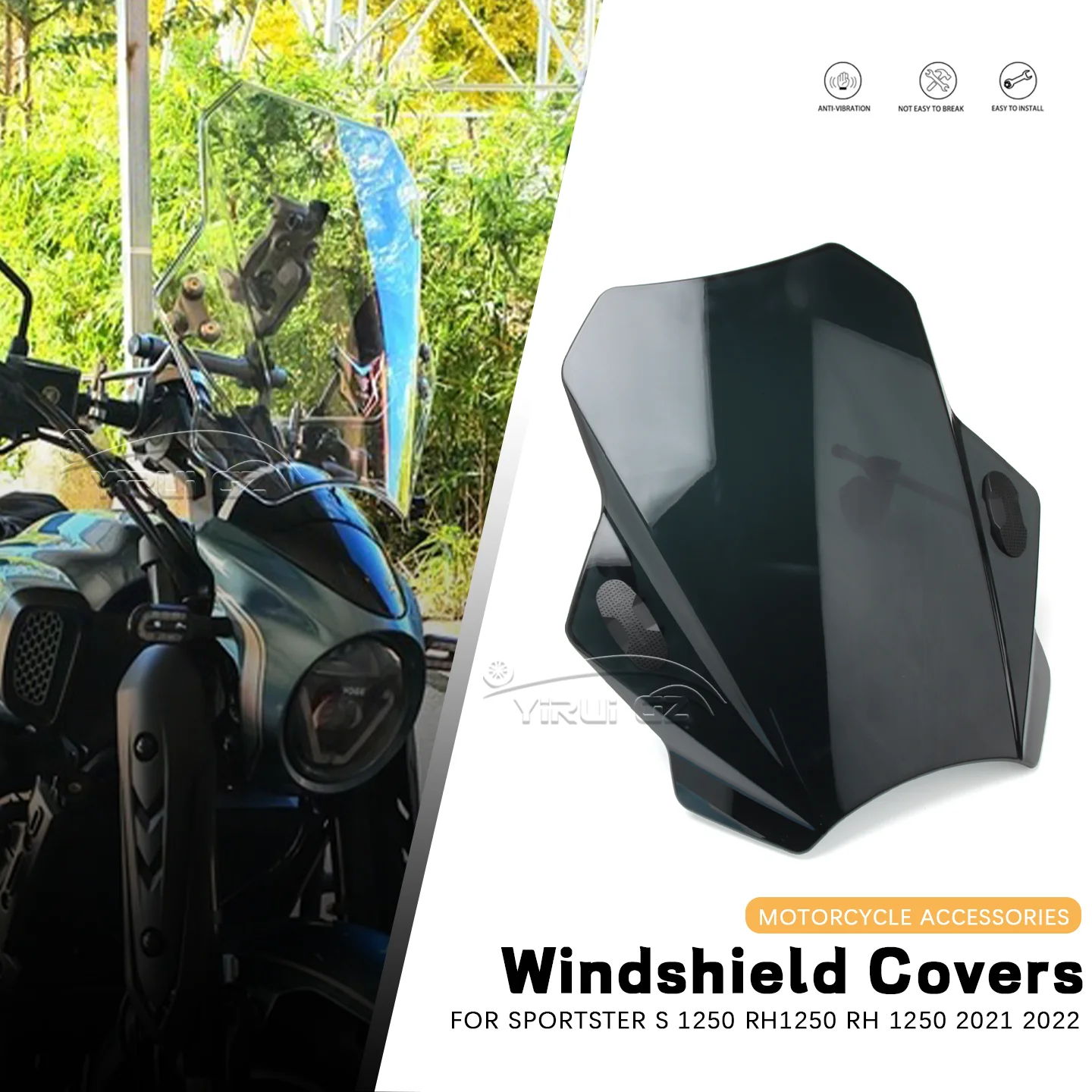 

For Sportster S 1250 RH 1250 RH 1250 2021 2022 NEW Front Motorcycle Windscreen Windshield Screen Wind Shield Deflector Protector