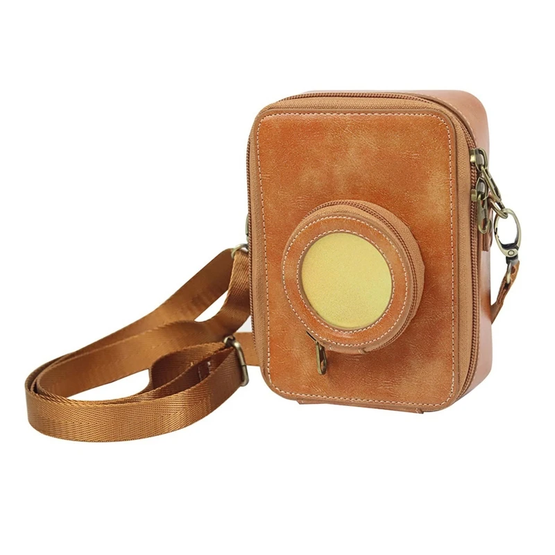 Stylish PU Leather Shoulder Camera Bag for Travel Camera Shoulder Bag Mini