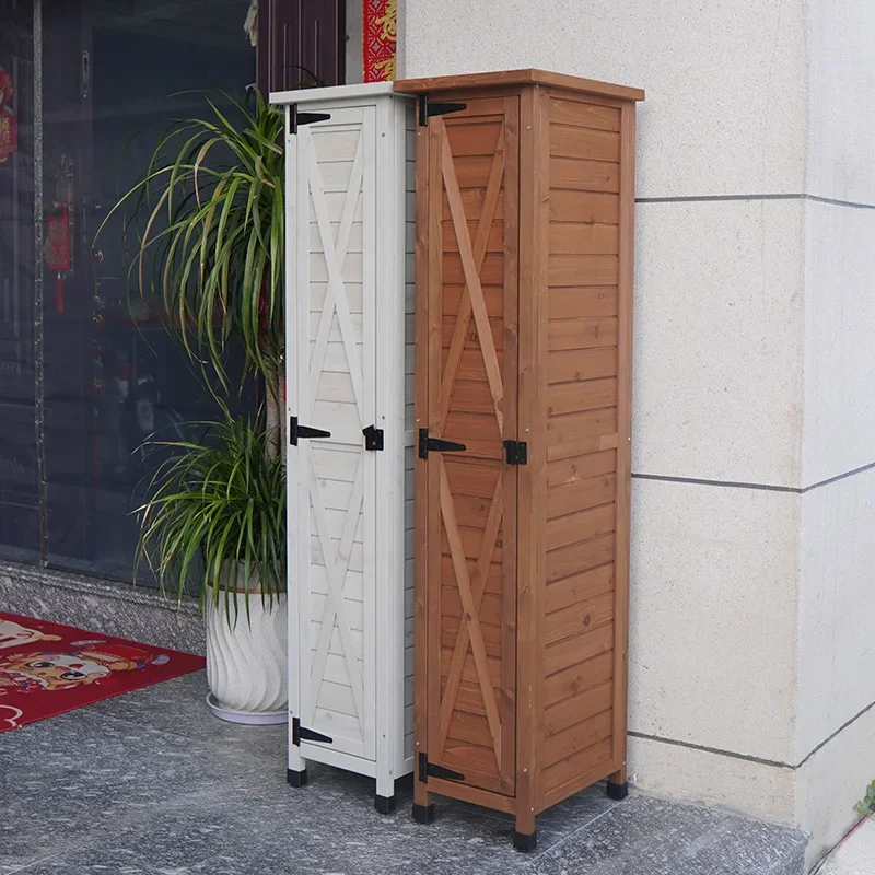 

Outdoor Garden Storage Cabinet Sundries Locker Waterproof Courtyard Outdoor Tool House Storage Cabinet Terrace Crack Cabinet