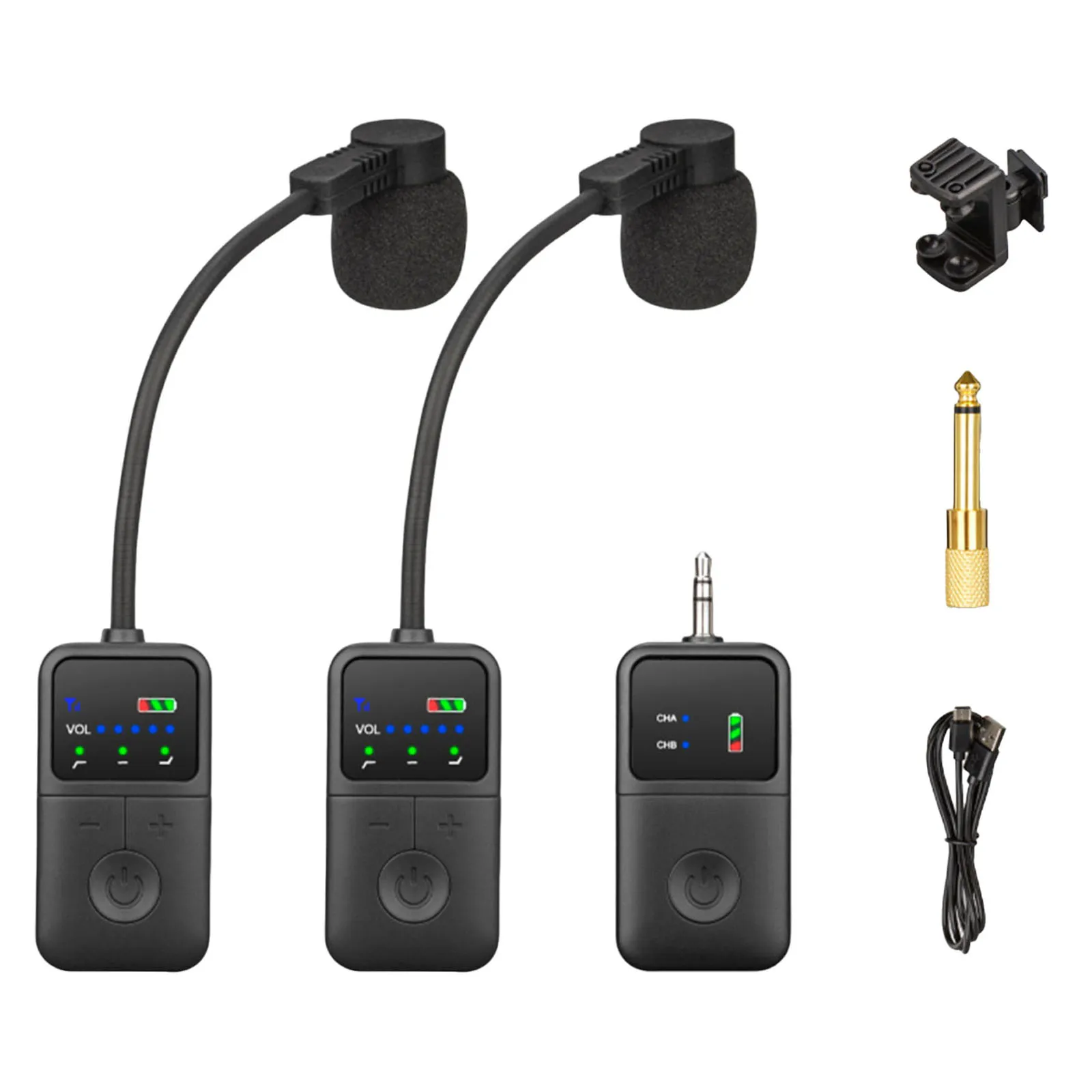 Violin Performance Wireless Microphone Rechargeable Amplification Microphones for Violin Saxophone Brass Wind Instruments view 4