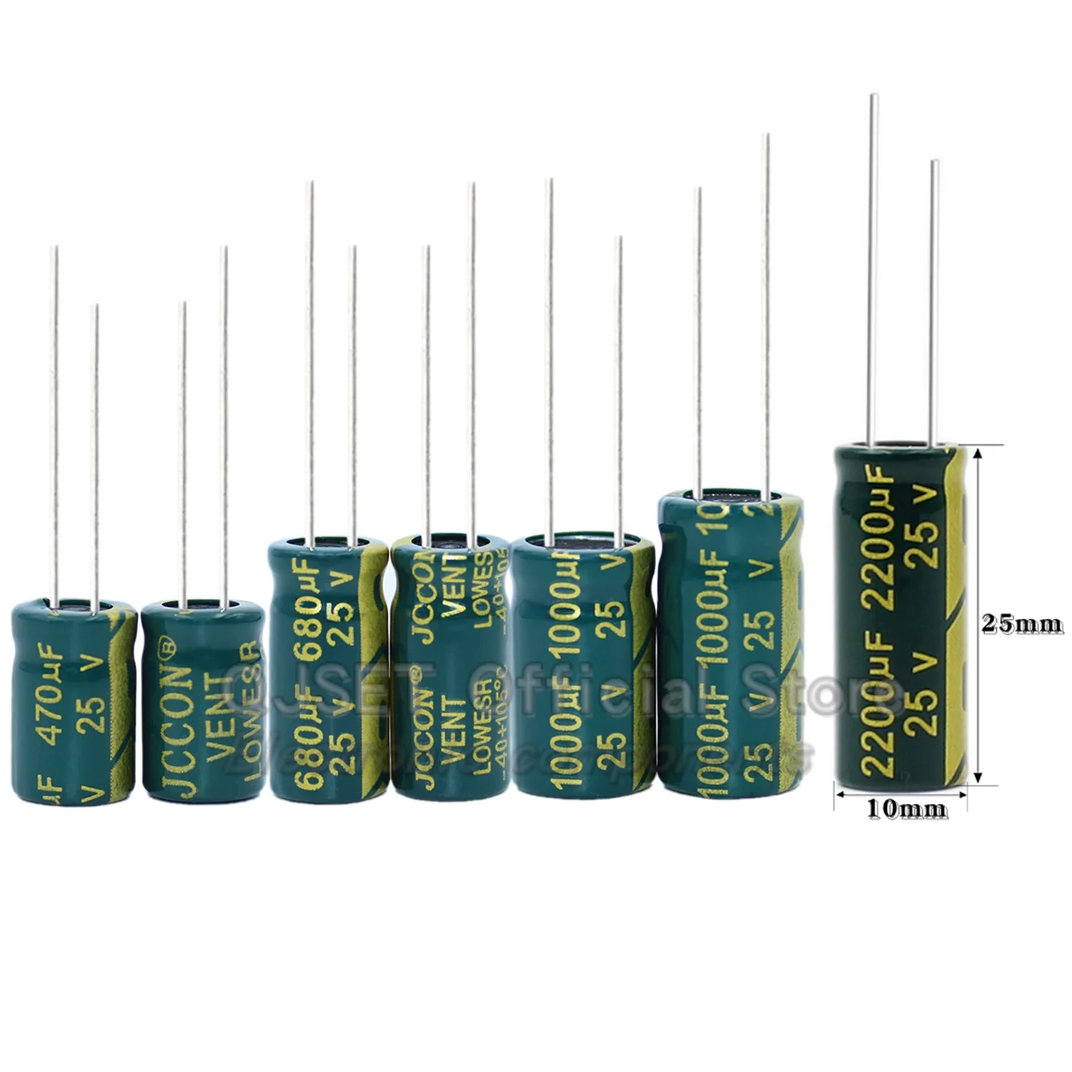 2-50pcs 고주파 저임피던스 전원 어댑터 커패시터 25V 47uf 100uf 220uf 330 470 680 1000 2200 3300 4700 10000 22000 uF