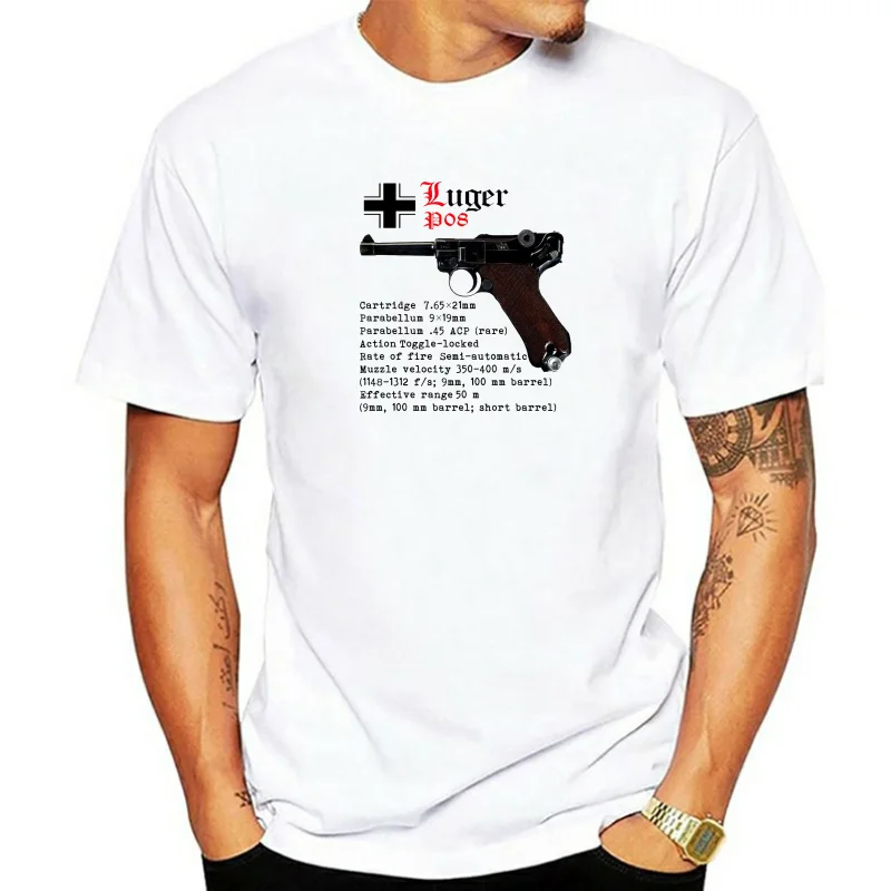 2020 Hot sale Summer Style LUGER P08 GERMANY WWII WORLD WAR II - NEW COTTON GRAPHIC TSHIRT Tee Shirt