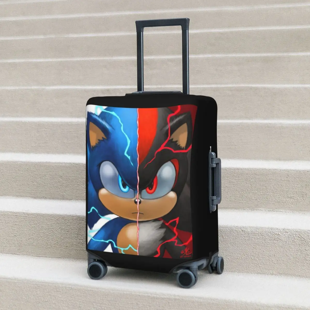 غطاء حماية مرن لحقيبة السفر من Sonic Shadow مقاس 18-32 بوصة