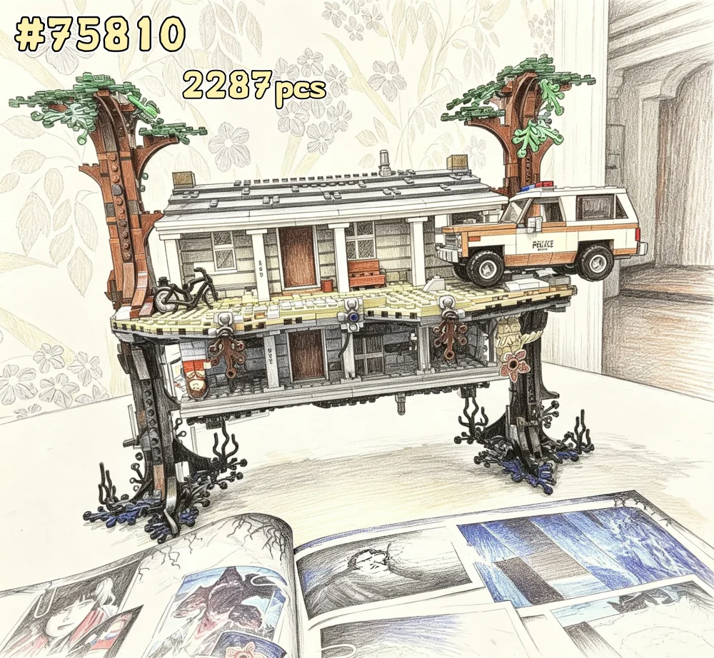 2026 New Home Decoration Inverted House Model Ornament Birthday Christmas Gift