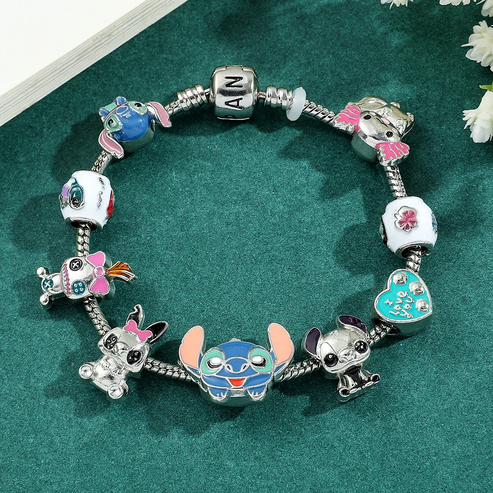 Stitch Bracelets Disney Cartoon Hand Chains Fashion Metal Jewelry Y2k Jewelry Bracelet Luxury Accessories Girls Gifts