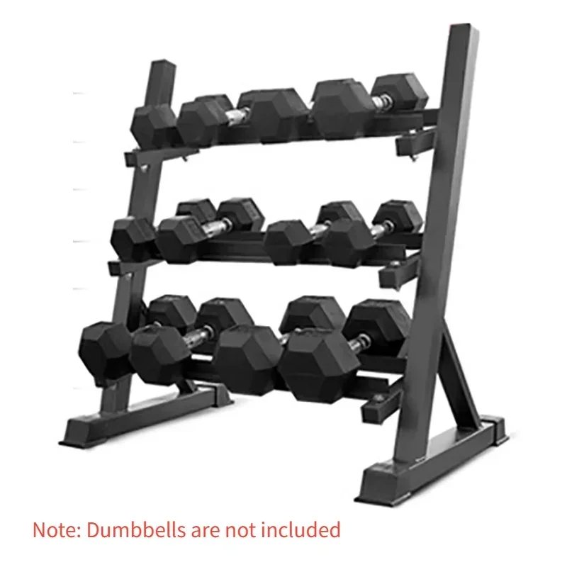 

Be suitable for Dumbbell Rack Electroplating Dumbbell Hexagonal Rubber Bag Set Rack Commercial Private Studio Fitness Equipment