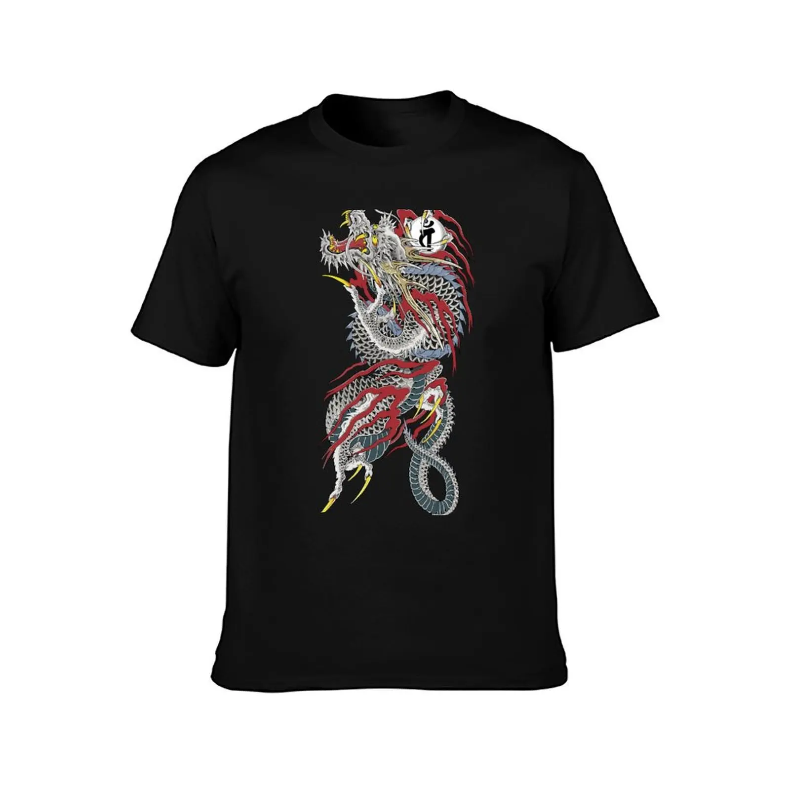 Dragon of Dojima T-Shirt Summer Casual Cotton Tee Oversized Streetwear Tops Vintage Graphic Print Loose Fit Short Sleeve