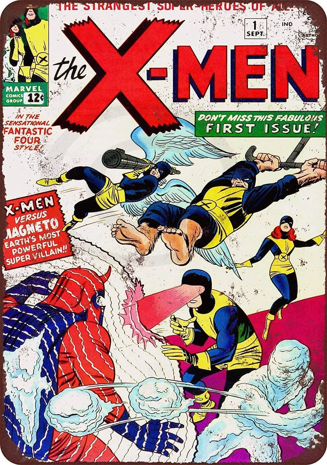 

Жестяной знак X-Men #1 винтажная репродукция металлический знак 8x12