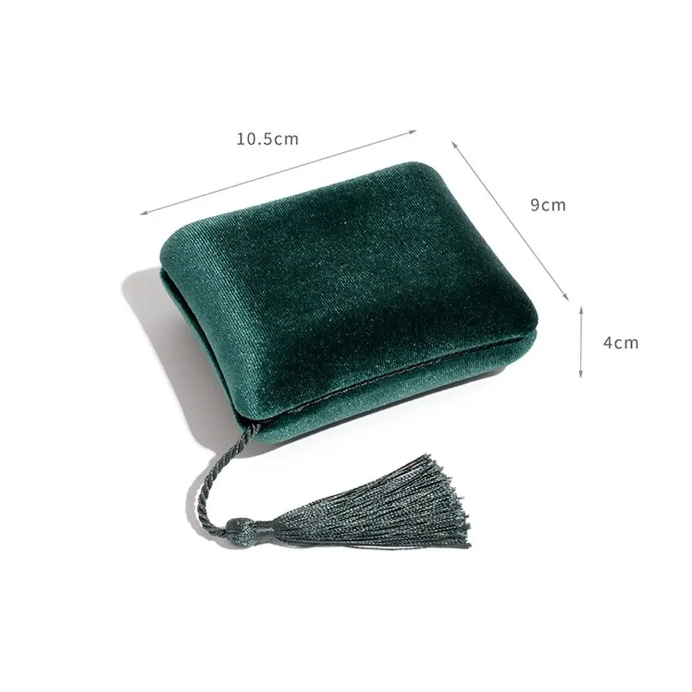 High Quality Velvet Tassel Jewelry Box Portable Multifunctional Storage Box Soft Storage Packaging