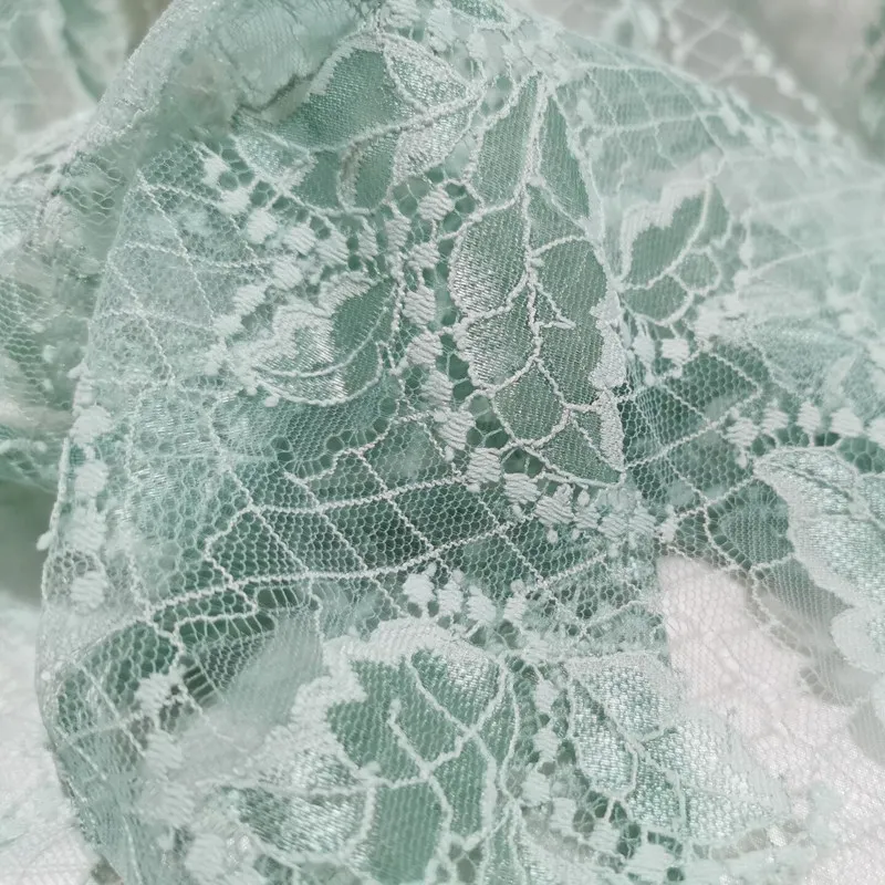 100x150cm 3D Hollow Out Two-tone Lace Fabric Fresh Leaf Pattern for Handmade Sewing Fashion Dress Material Decorative Lace Cloth