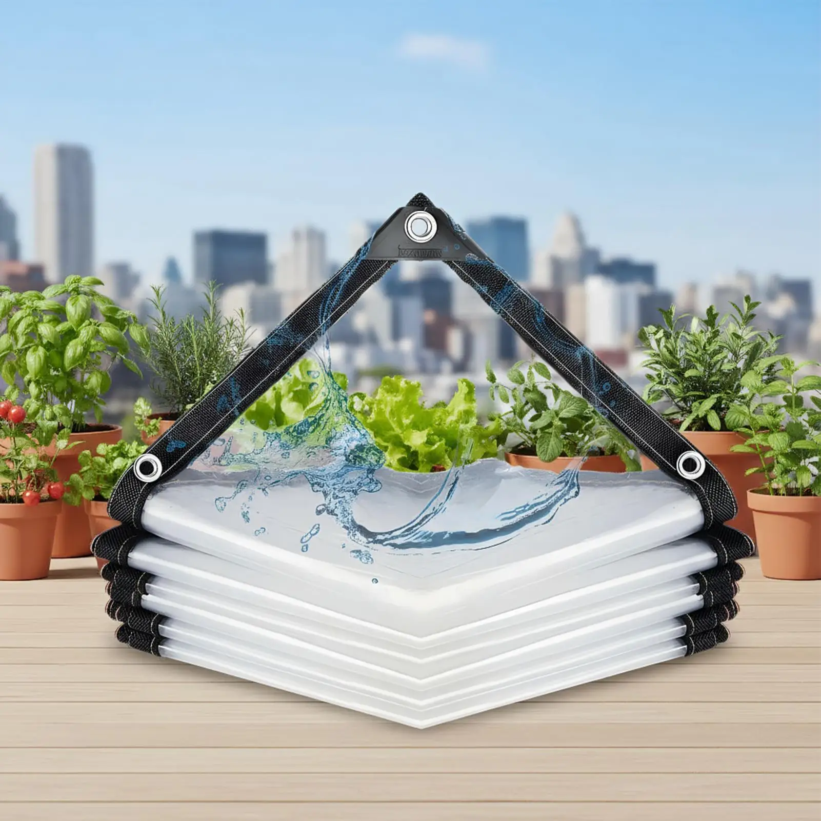 

Heavy Duty Clear Tarp Heavy-Duty Waterproof Cover Garden Transparent Cover For Patio Porch Garden Greenhouse Enclosure Shelter