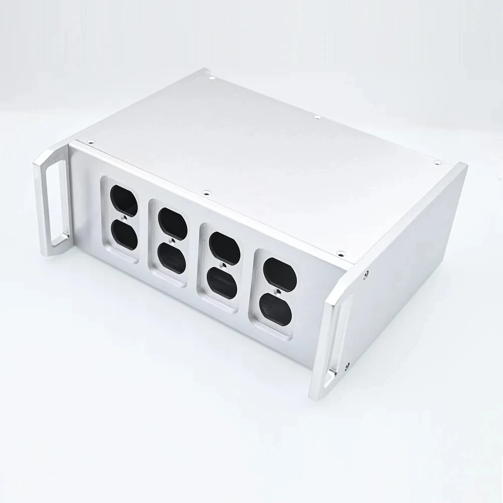 W320 H120 D265 Home Audio Aluminum Power Filter Box HiFi US Plug Amplifier Chassis Custom Drill EU Socket Shell DIY Enclosure