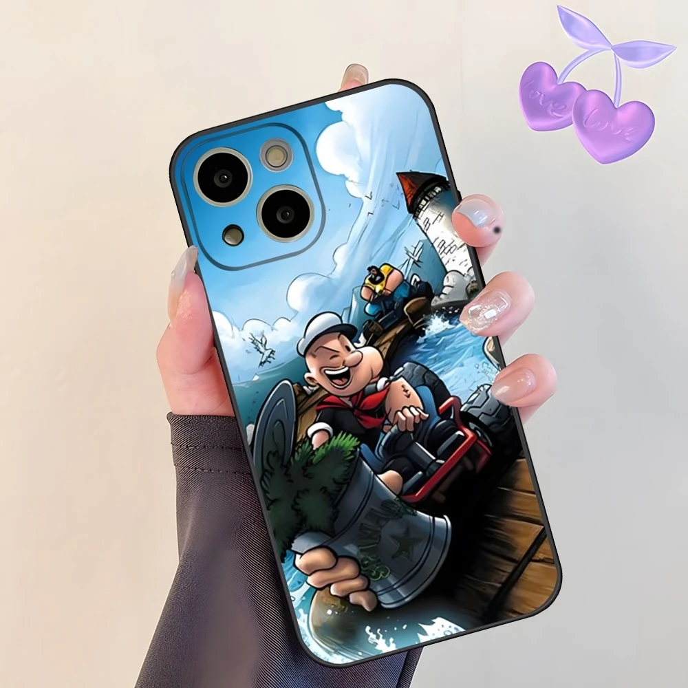 Popeye Spinach Phone Case for 14 Pro Max for Apple iphone 15 13 14 12 Mini 11 Xr X Xs Pro Max 8 6s 7 6 Plus Back Cover