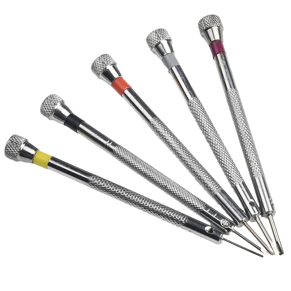Imagem -02 - High Carbon Steel Screwdrivers para Relojoeiros Relógio e Óculos Lâmina Plana Pequenas Ferramentas de Reparo Chaves de Fenda Acessórios de Reparo 0.6 Mm2.0 mm