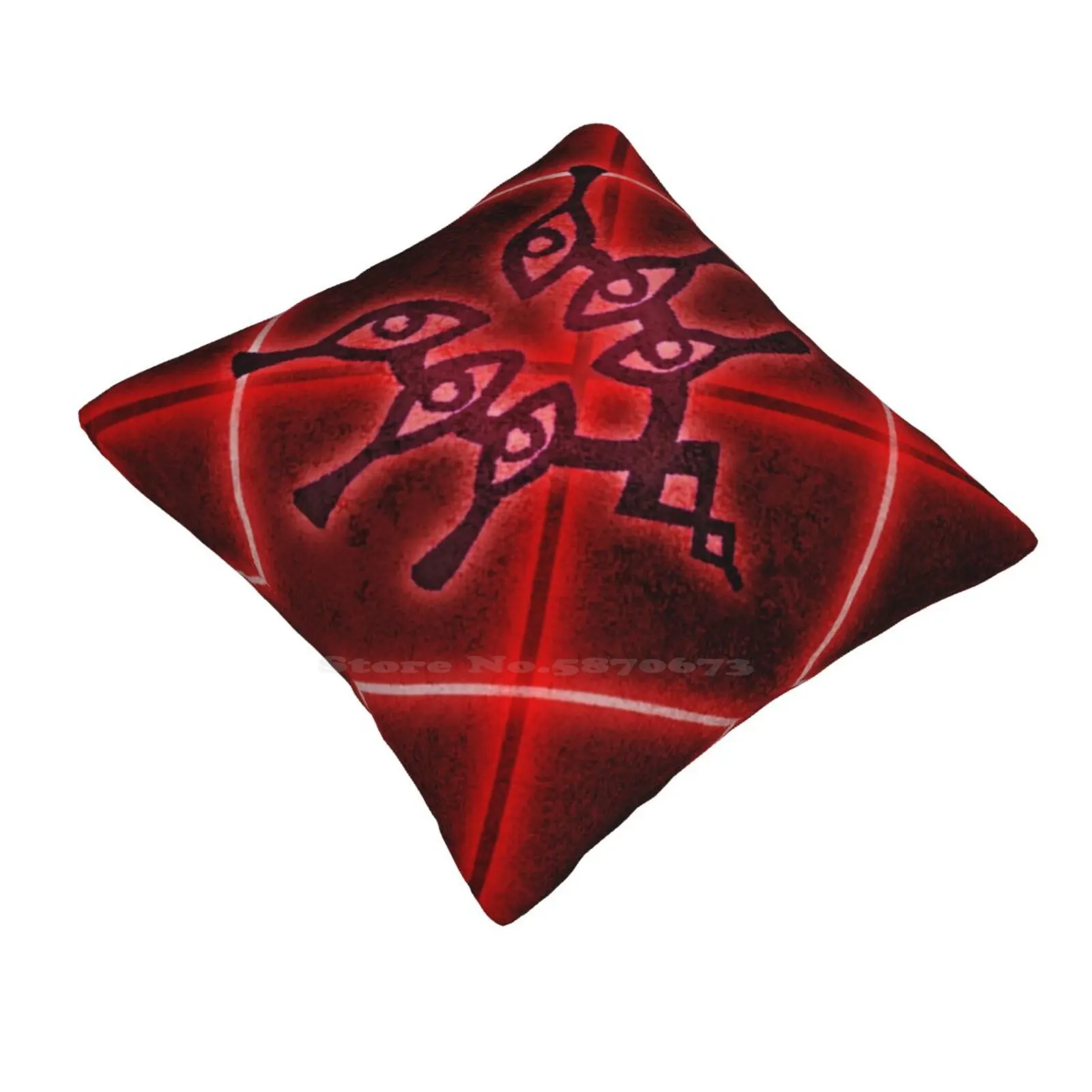 Mark Of Grima Funny Cute Decor Square Pillowcase Fe A Fire Emblem Awakening Mark Of Grima Fell Dragon Gaming Red Dark