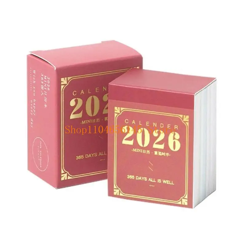 2026 Tearable Desk Calendar 365 Day Daily Calendar Writing Notepads Light Weight Portable For Daily Tasks And Reminders