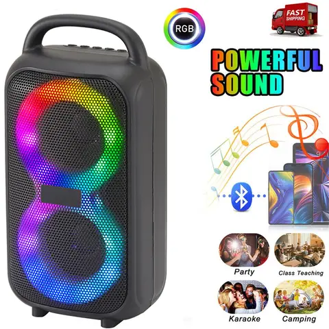 Alto-falantes portáteis para festa, 1000w, bluetooth, sem fio, boombox, som, alto-falante grande, subwoofer duplo de 3 polegadas para dança ao ar livre, família