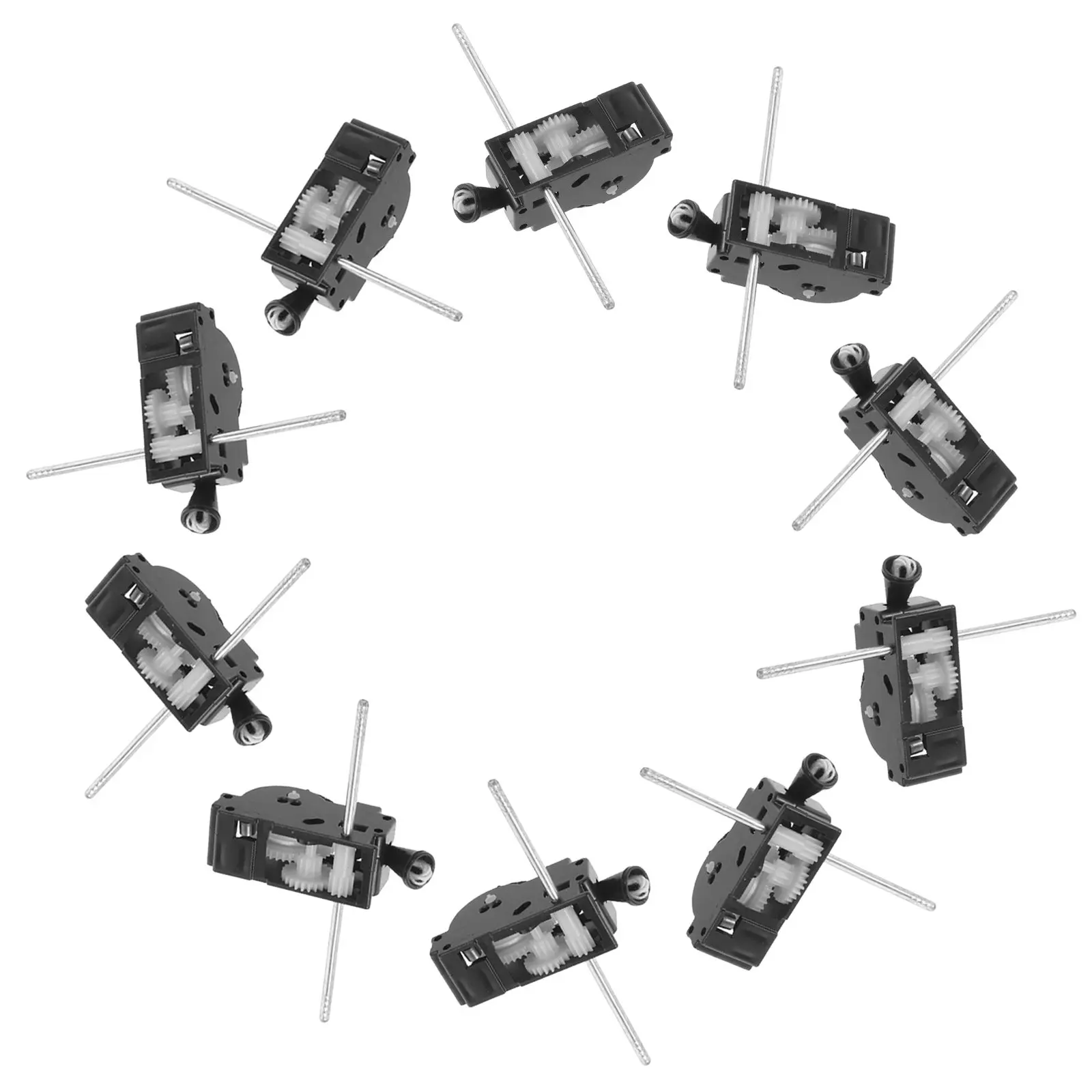 

10Pcs Pull Back Car Gear Box Replacement Easy Mount Universal Gear Driven Spring Motor Core for DIY Propulsion Repair Stem