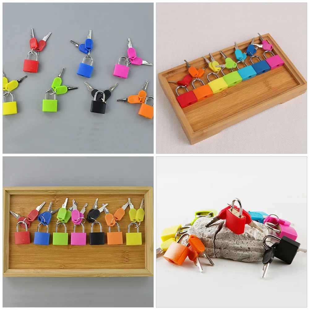 

1Set Montessori Sensory Education Lock and Key Matching Game Bamboo Tray Toddler Educational Learning for Children Development