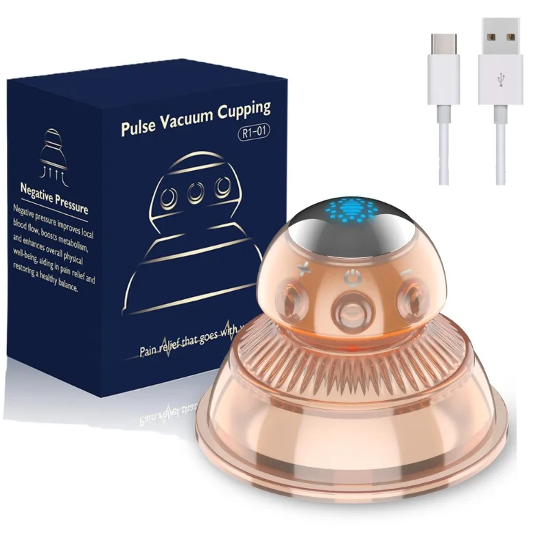 

Силиконовый вакуумный массажер для банок, 5 режимов массажа, перезаряжаемый массажер Гуаша для целевого облегчения боли в мышцах и спине, массажа